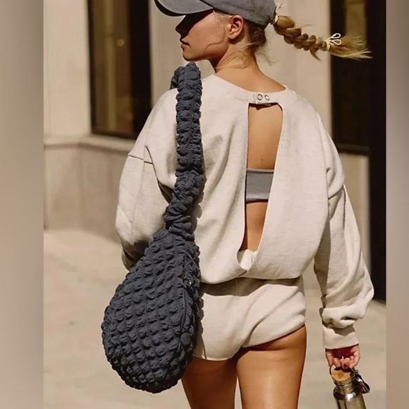 NWOT free people For The Win Playsuit in Heather Oatmeal  Size: S - Picture 2 of 4